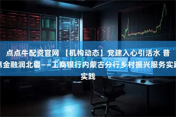 点点牛配资官网 【机构动态】党建入心引活水 普惠金融润北疆——工商银行内蒙古分行乡村振兴服务实践